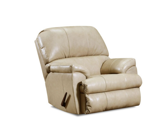 Phygia Top Grain Leather Recliner in Beige - ACME 55762