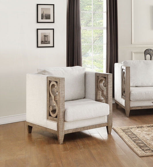 ACME Artesia Chair - 56092 - Fabric & Salvaged Natural