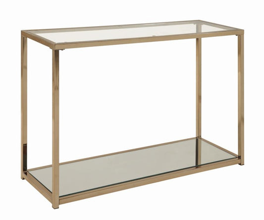 Coffee Table With Mirror Shelf Chocolate Chrome