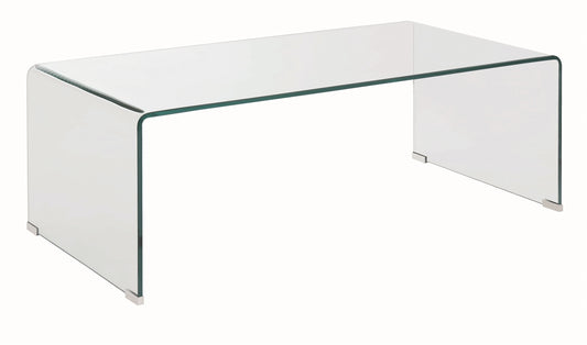 Stanz Retro Modern Clear Glass Coffee Table