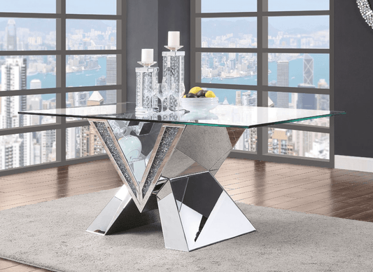 Noralie Mirror & Faux Diamond Dining Table - ACME 71280