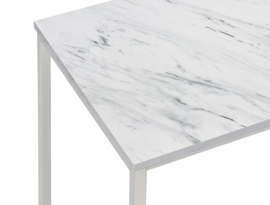 Any Modern White Faux Marble Coffee Table