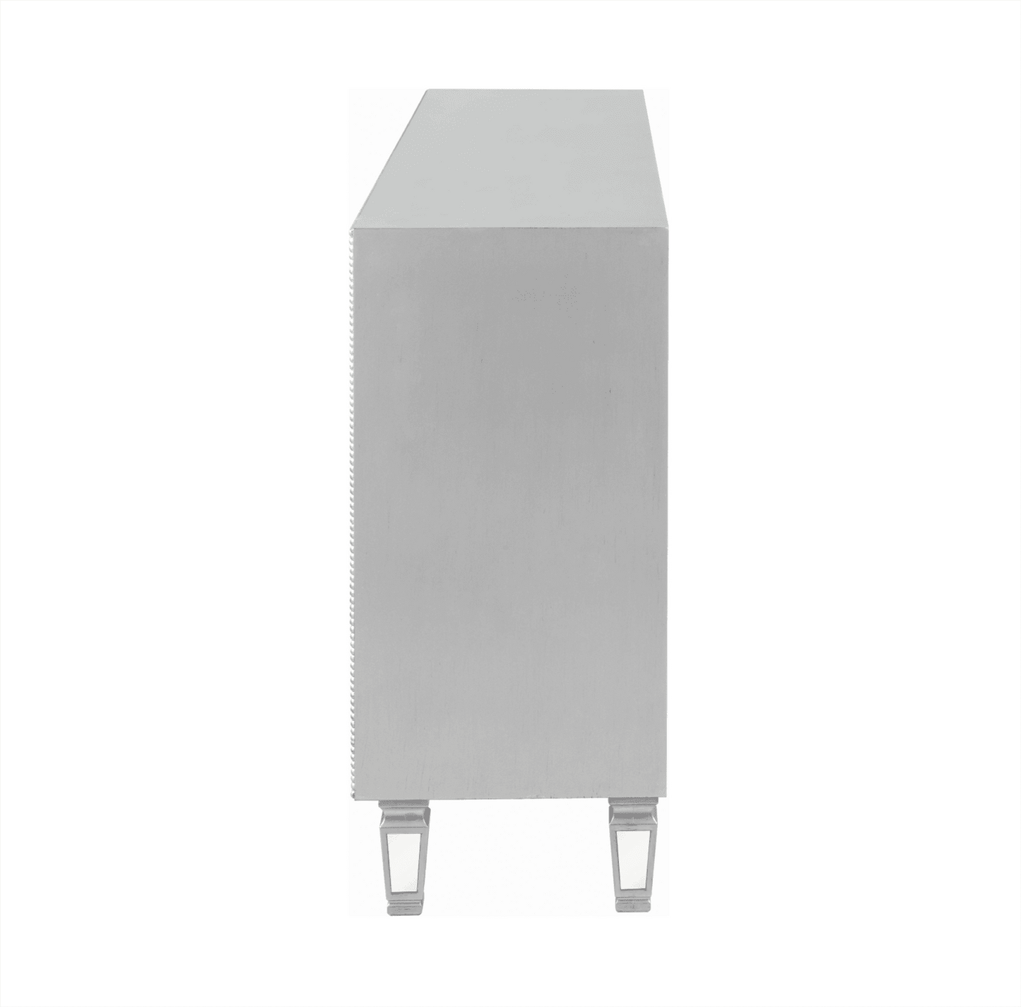 Tinsel II Metallic Platinum Mirrored Tv Console