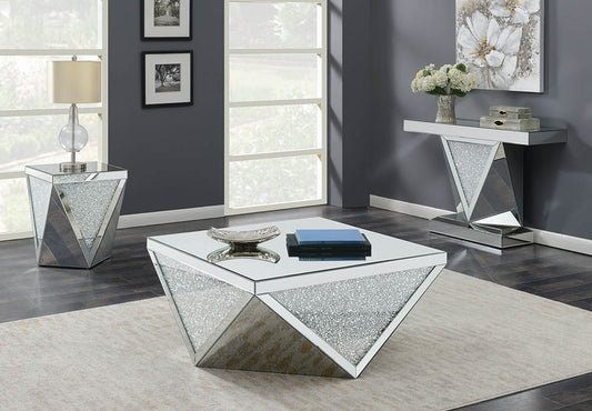 Marz Glitter-Infused Glam Style Coffee Table