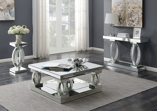 Zee Ultra Contemporary Mirrored Coffee Table