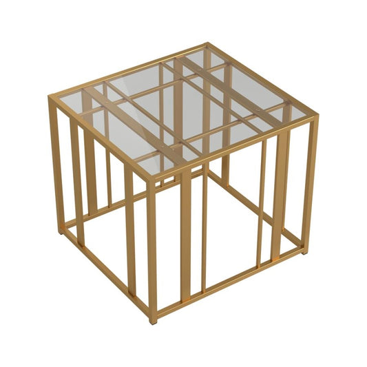 Eastbrook Metal Frame End Table Matte Brass