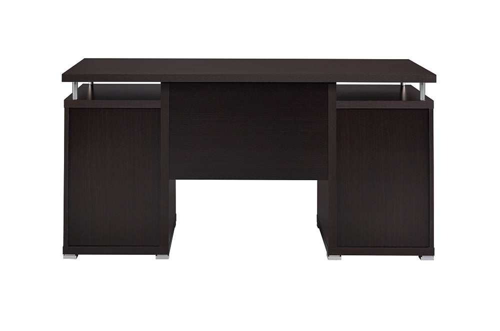 Tracy 2-Drawer Cappuccino Finish Computer Desk