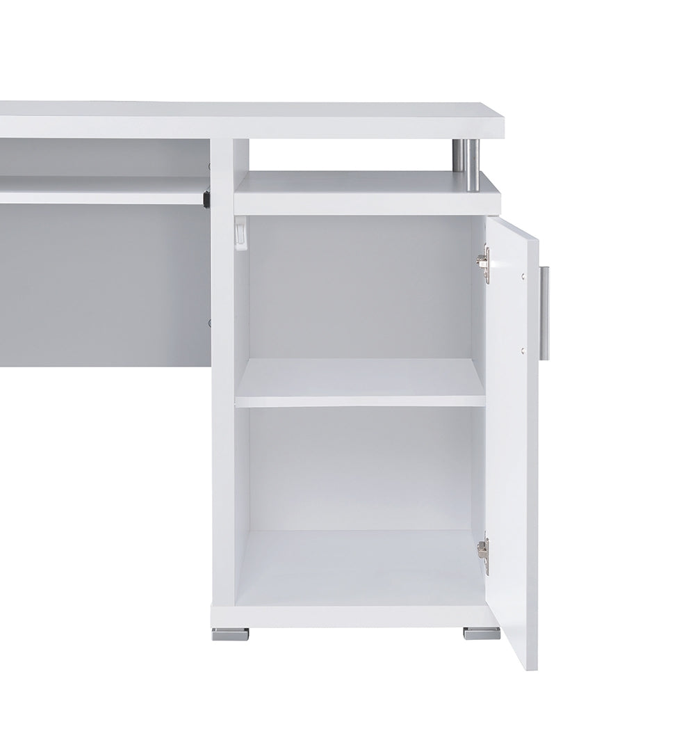 Tracy 2-Drawer White Finish Computer Desk