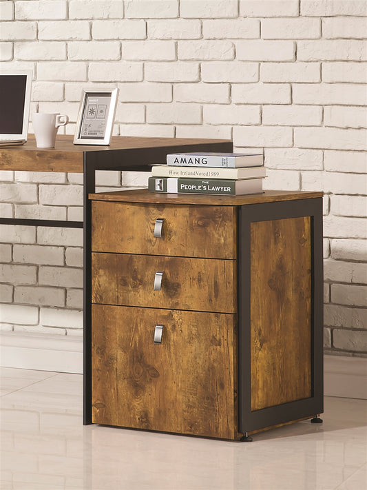 Estrella Antique Nutmeg Writing Desk & File Cabinet Set
