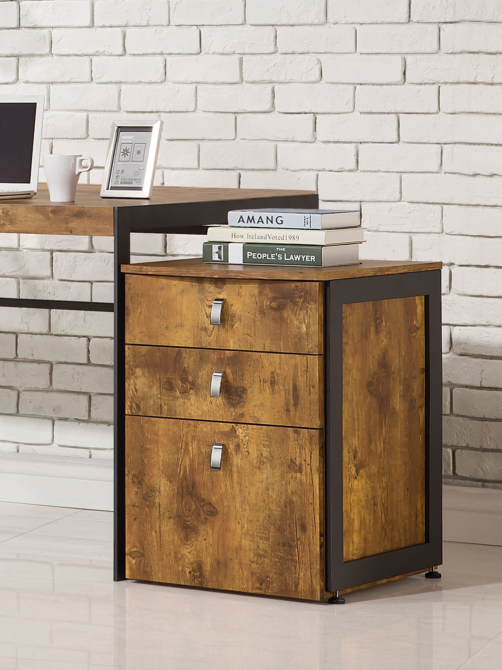 Estrella Antique Nutmeg 3-Drawer File Cabinet