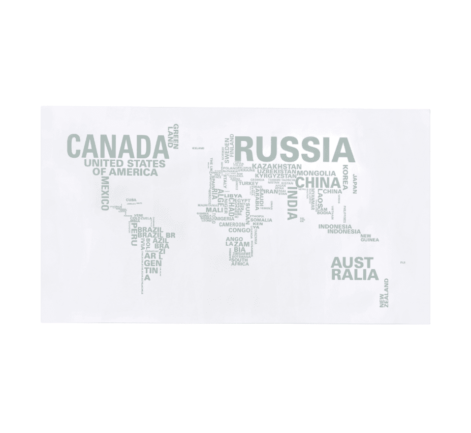 Patton World Map Writing Desk Nickel And Printed Clear