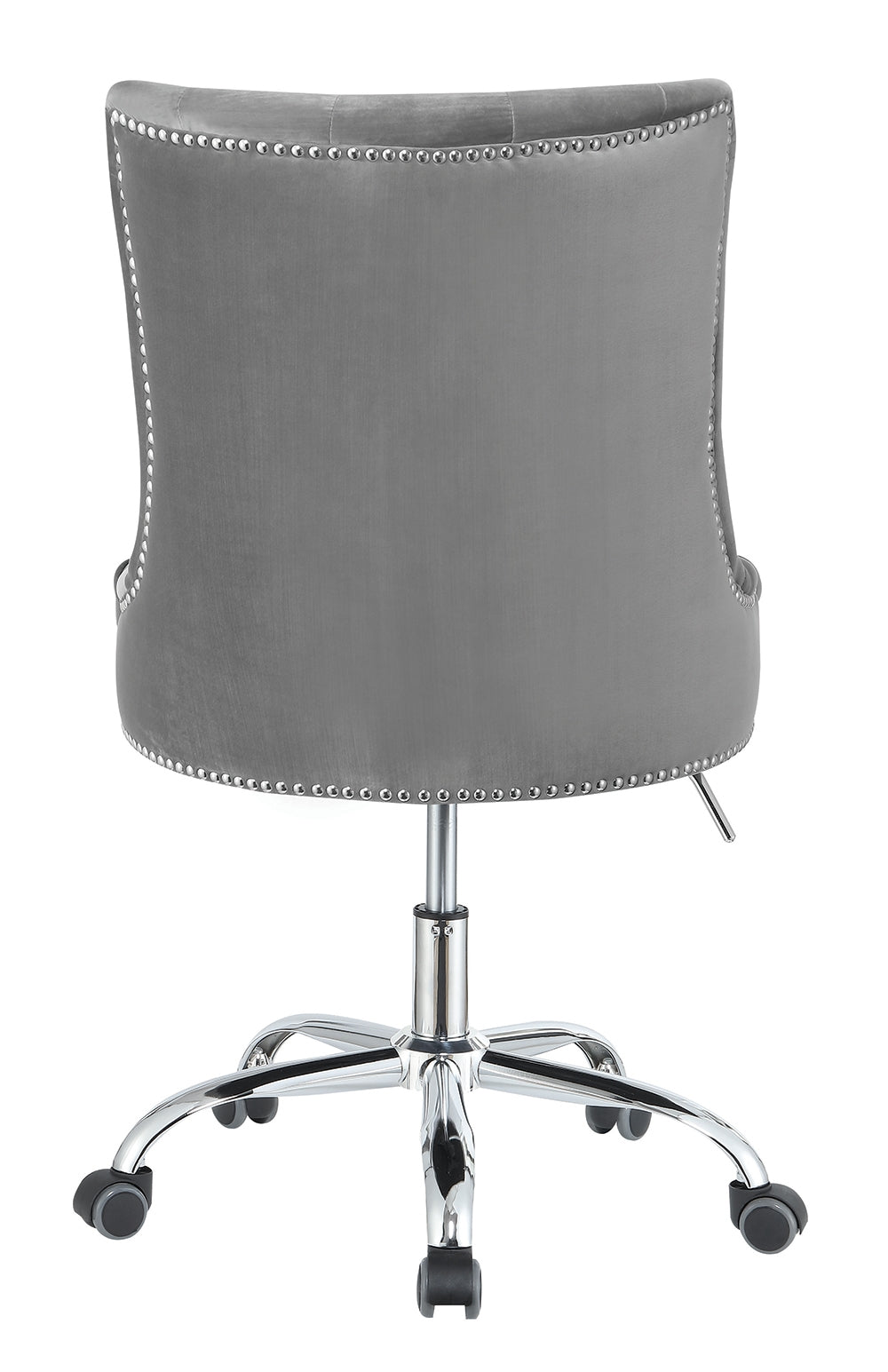 Targa Blue Grey Office Chair with Chrome Accent Trim