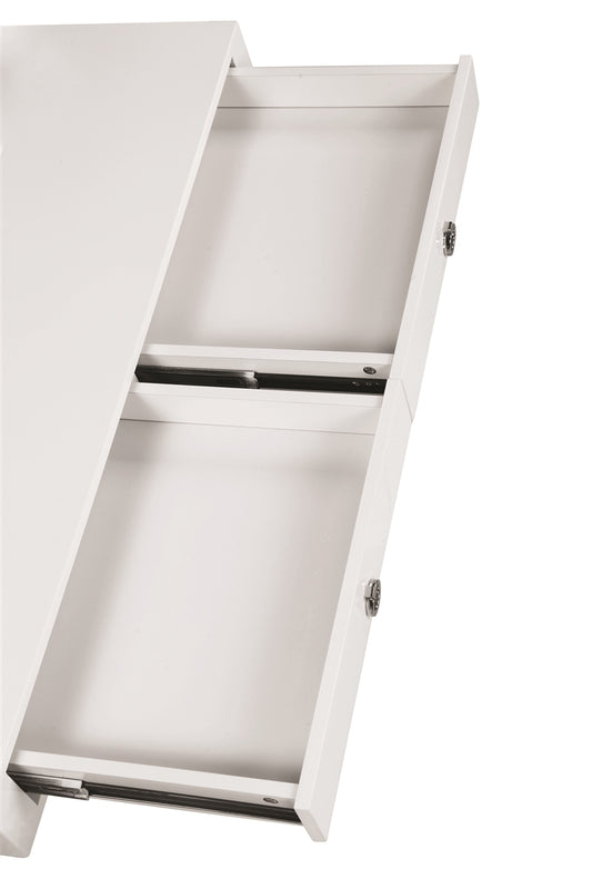 Croix High Gloss White & Chrome Desk