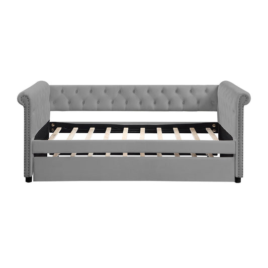 Miranda Traditional Roles Arm Twin Daybed - Gray