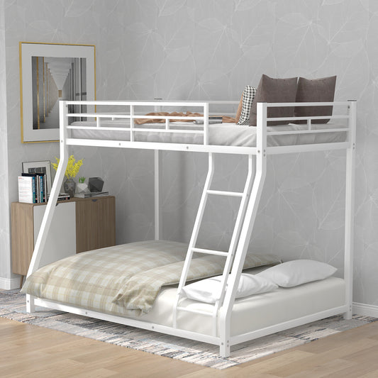 Twin over Full Bunk Bed in White