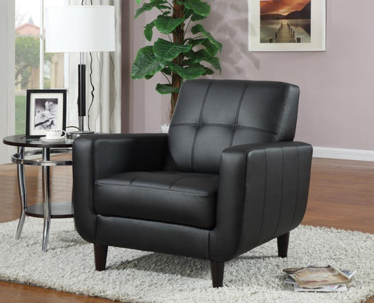 Padded Seat Accent Chair Black