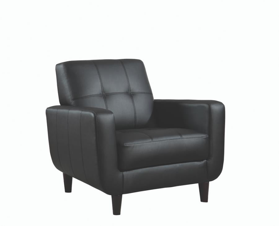 Padded Seat Accent Chair Black