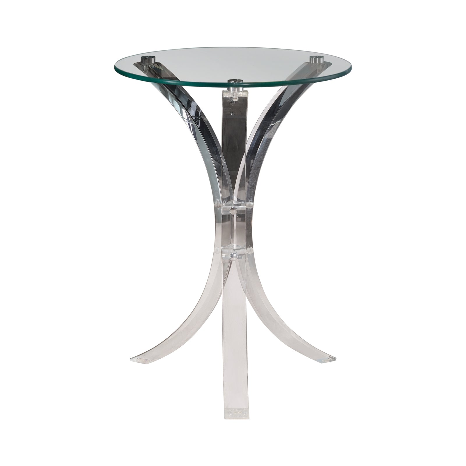 Round Accent Table Clear