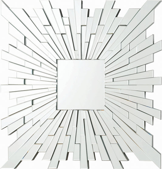 Modern Frameless Sunburst Mirror