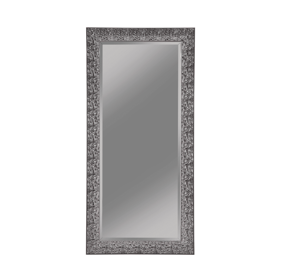 Floor Mirror with Colored & Raised Mosaic Frame