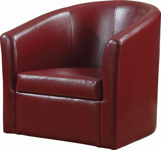 Braxton Contemporary Red Finish Swivel Chair