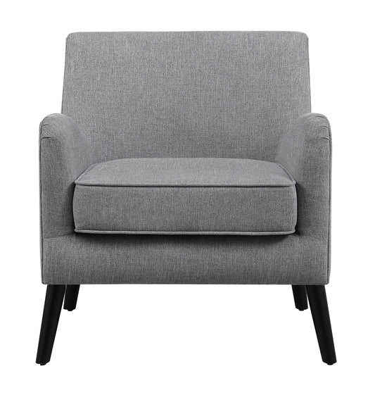 Charlie Upholstered Accent Chair With Reversible Seat Cushion - Gray or Brown