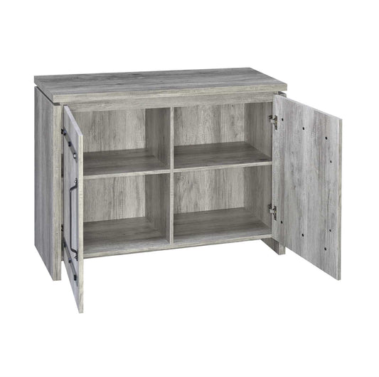 2-Door Accent Cabinet Grey Driftwood
