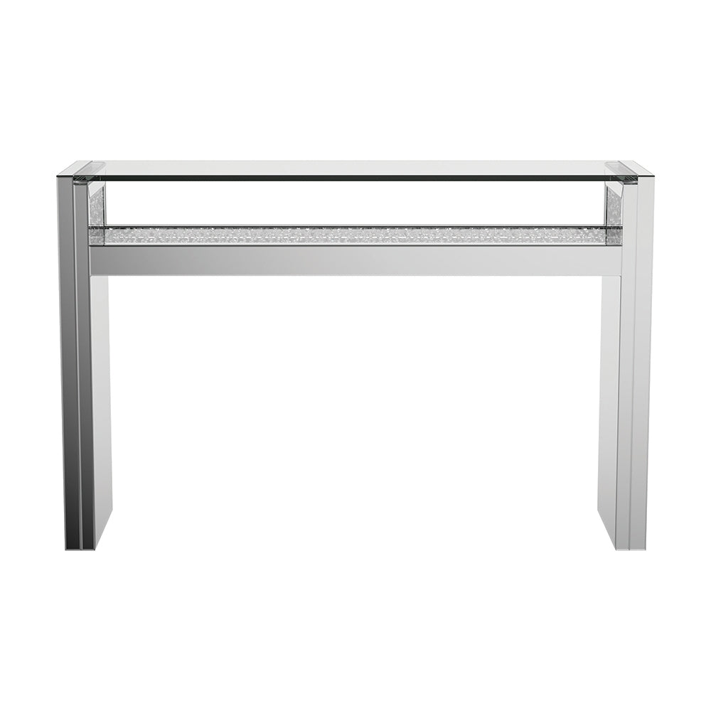 Issac II Luxe Silver Console Table