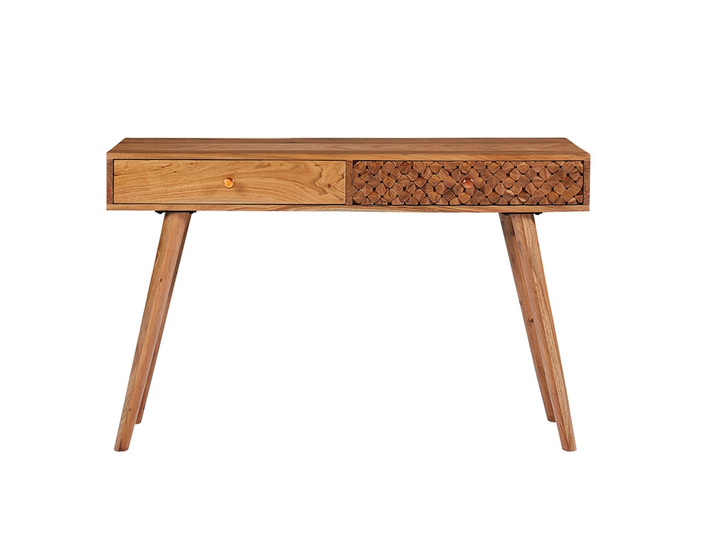 Sykes Natural Brown Finish Console Table