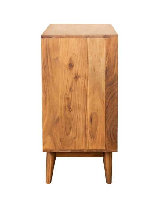 Gold Mermaid Pattern Accent Cabinet