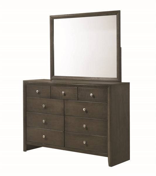 Peace II Transitional Style Gray 9 Drawer Dresser