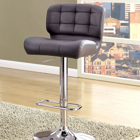 The Kori Grey Leatherette & Chrome Barstool