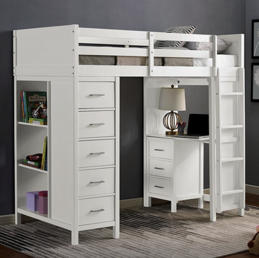 Cassidy Twin Loft Bed with Workstation