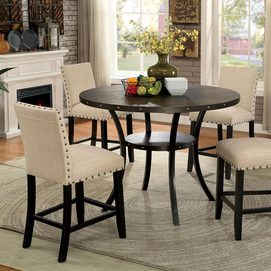 Kaitlin Light Walnut Round Counter Height Dining Table
