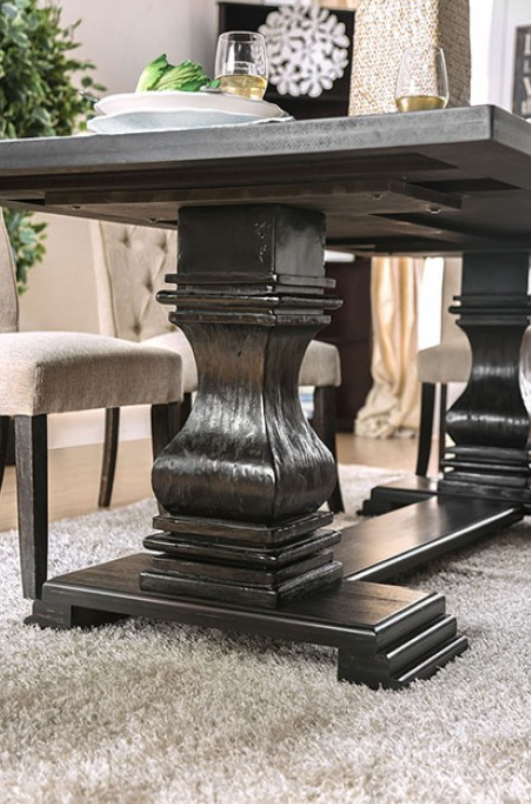 Nerissa 7 Piece Dining Set in Antique Black