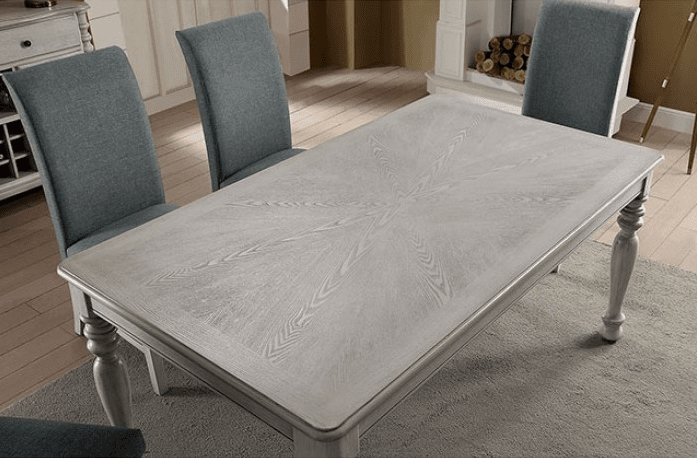 Siobhan 7 Piece Antique White Finish Dining Set