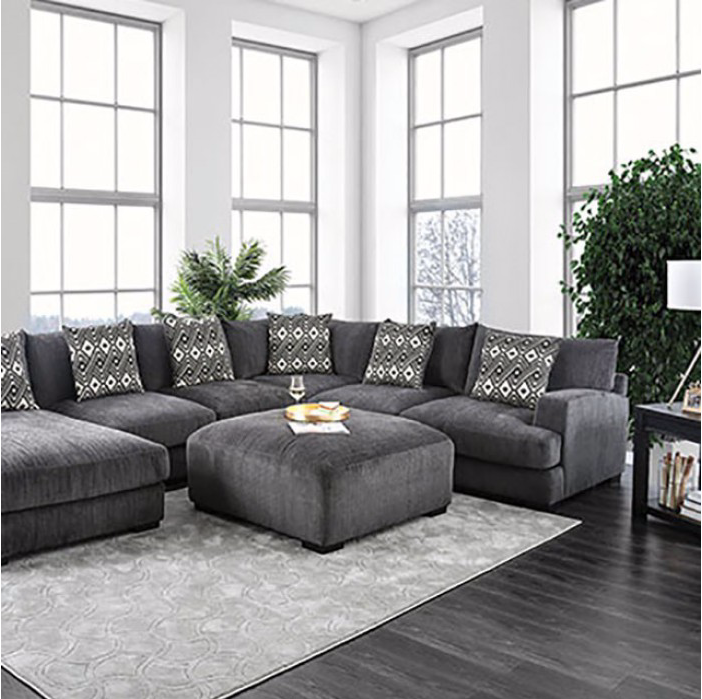 Kaylee Gray Upholstered "U" Shape Sectional