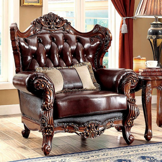 Jericho Traditional Leather Arm Chair