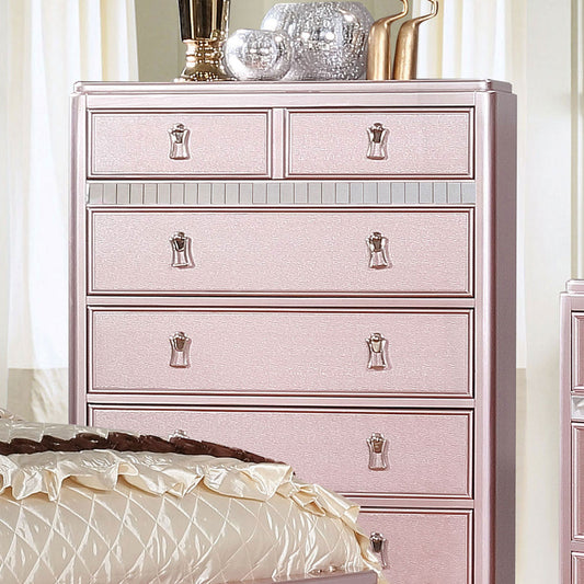 Avior Rose Gold 5-Drawer Chest
