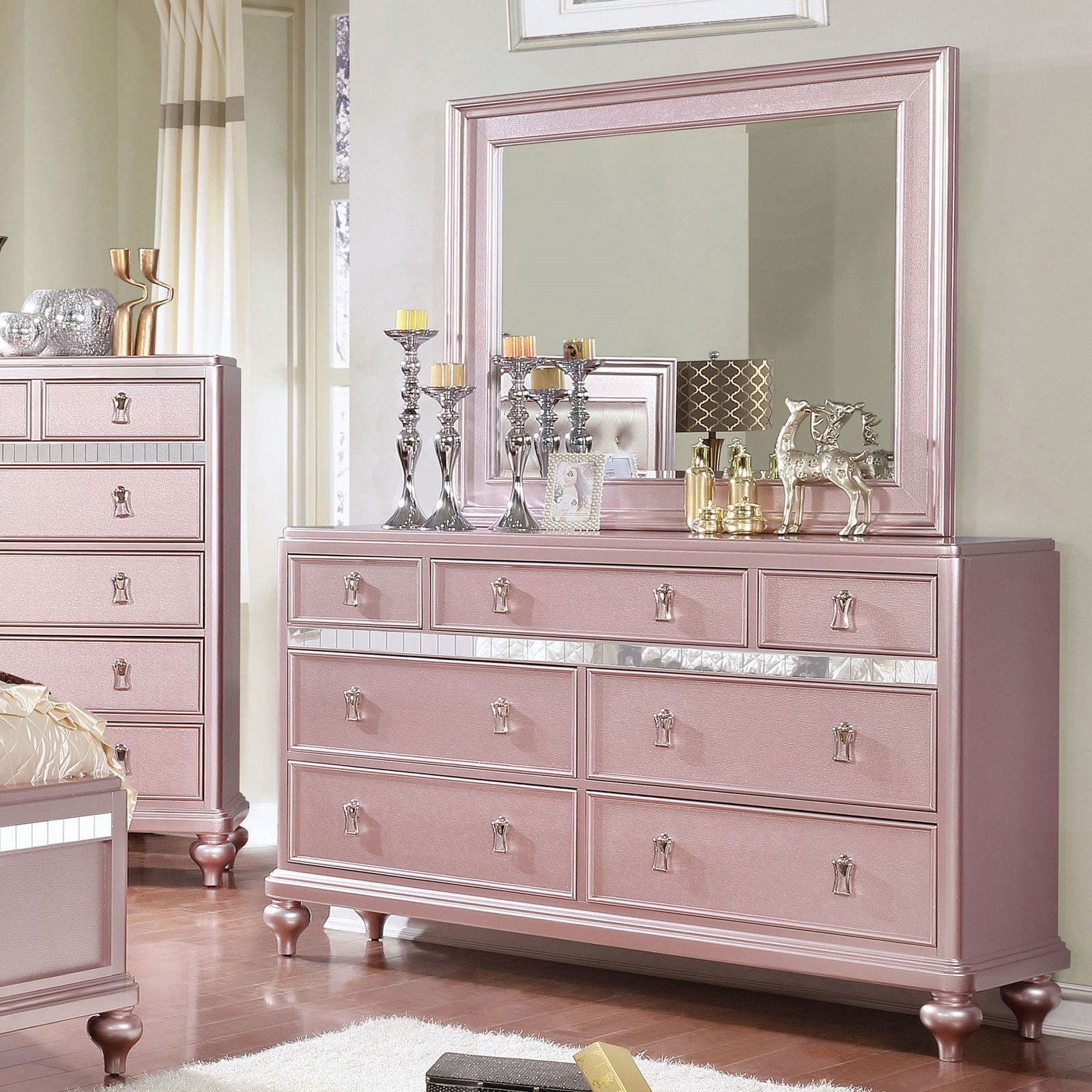 Avior Rose Gold 7-Drawer Dresser
