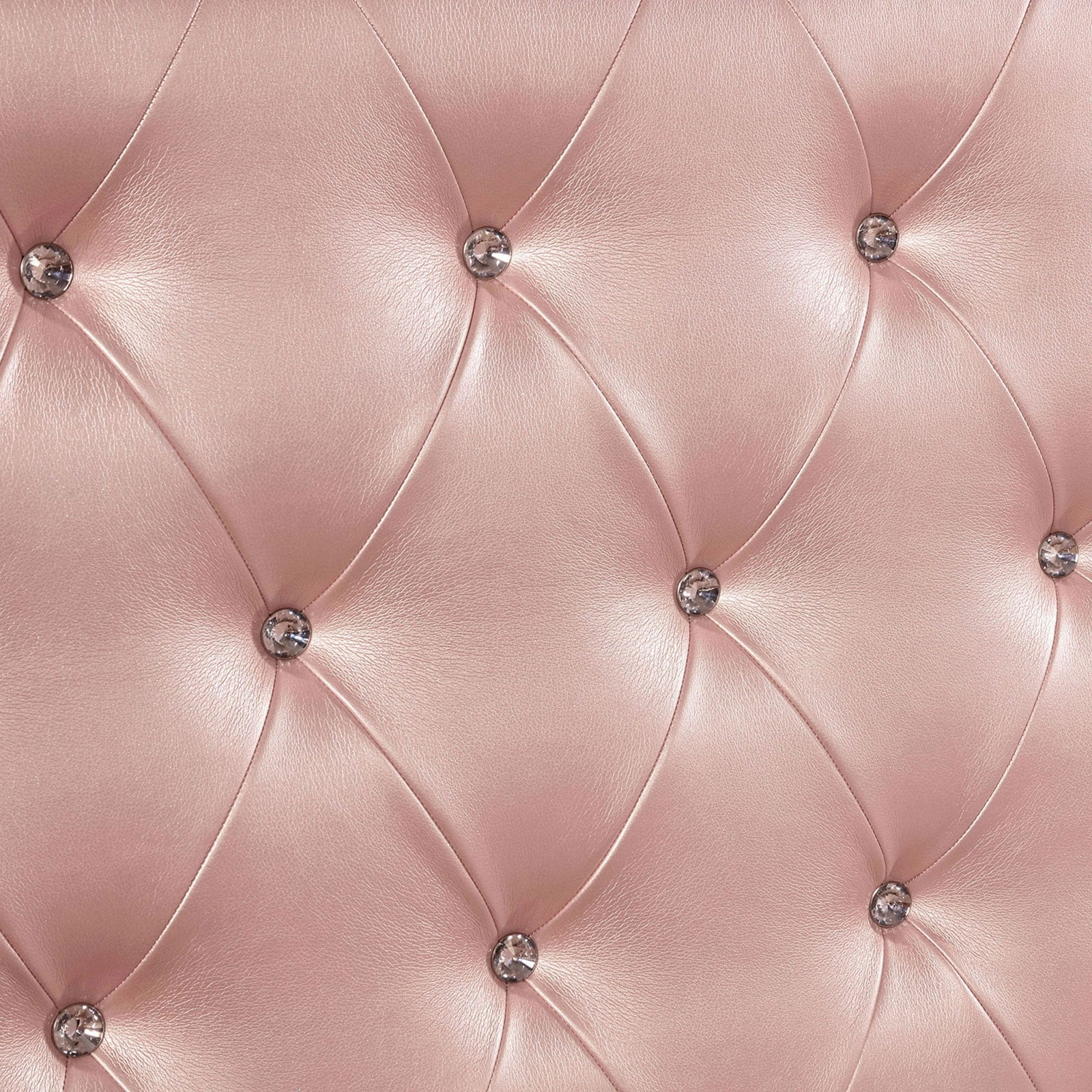 Avior Rose Gold Button Tufted Twin Bed