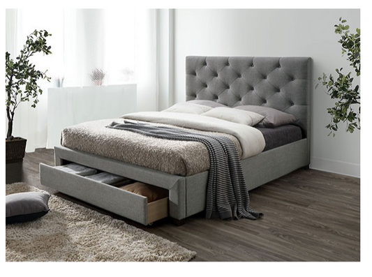 Sybella Upholstered Storage Bed in Gray