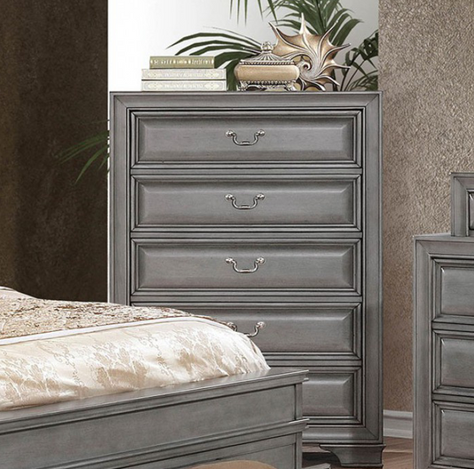Brandt 5-Drawer Chest with Cedar Lined Drawers in Gray