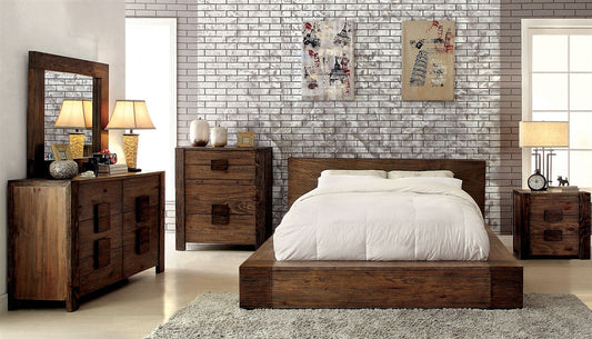 Janeiro Urban Rustic Low Profile Bedroom Set - King