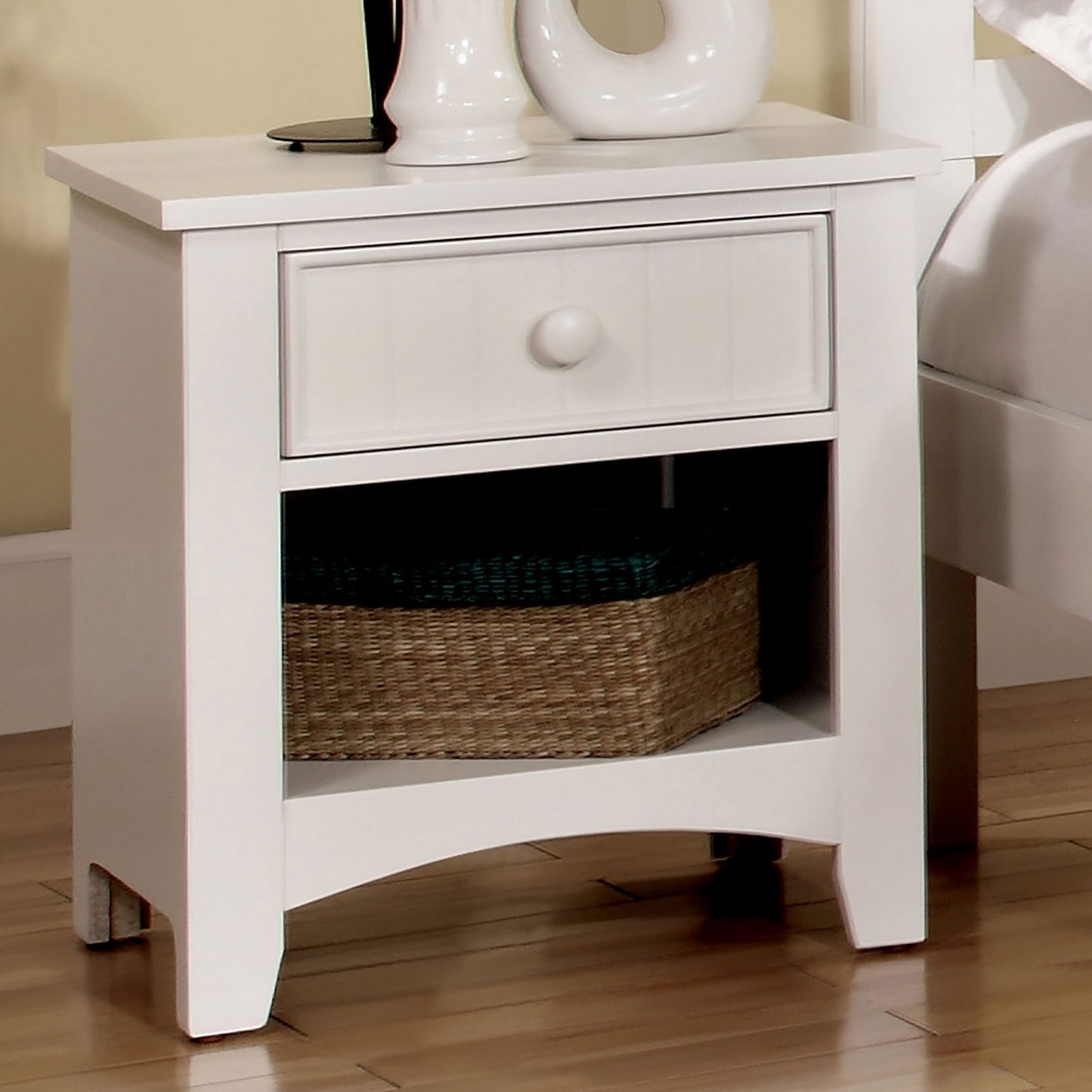 Omnus White Finish Youth Nightstand