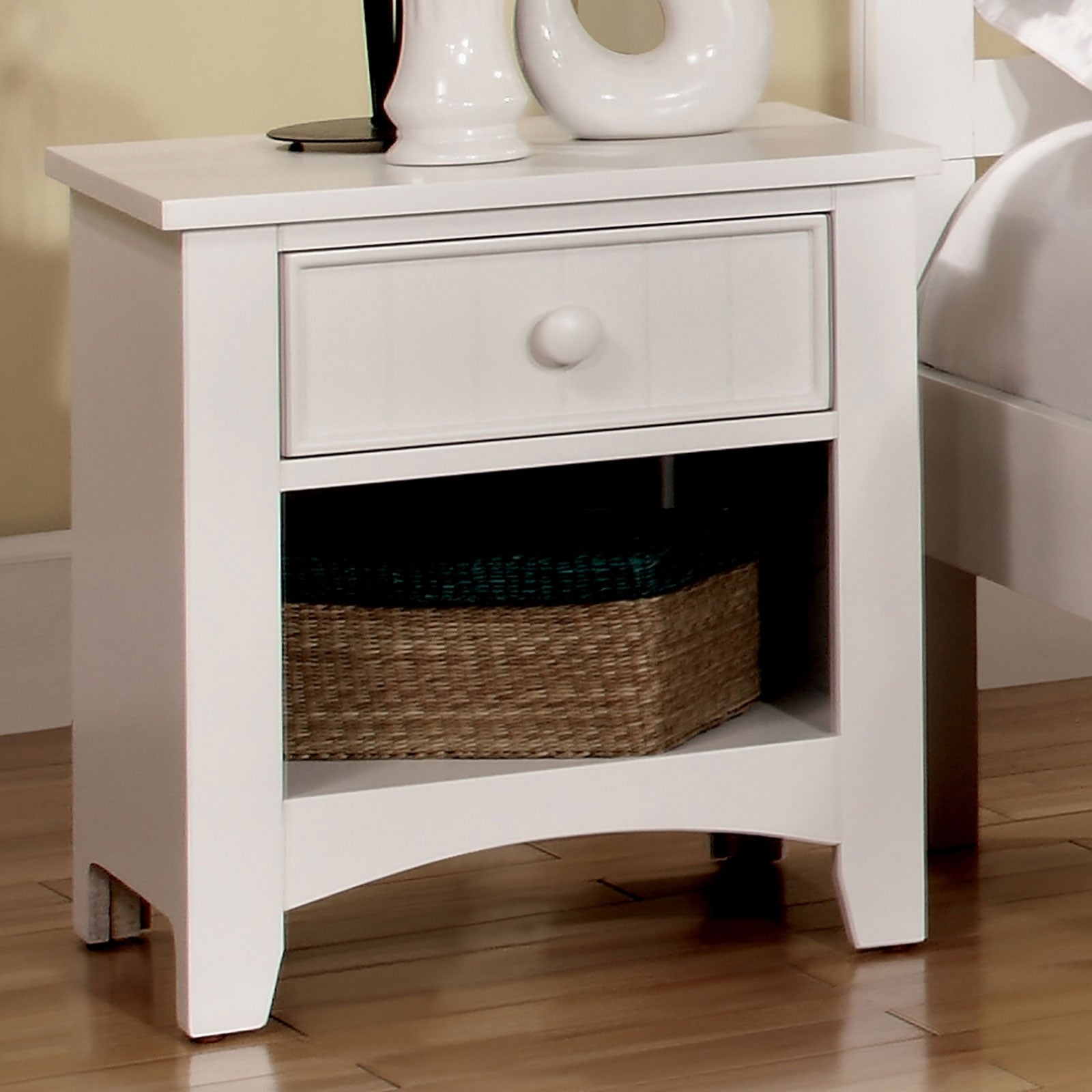 Omnus White Finish Youth Nightstand