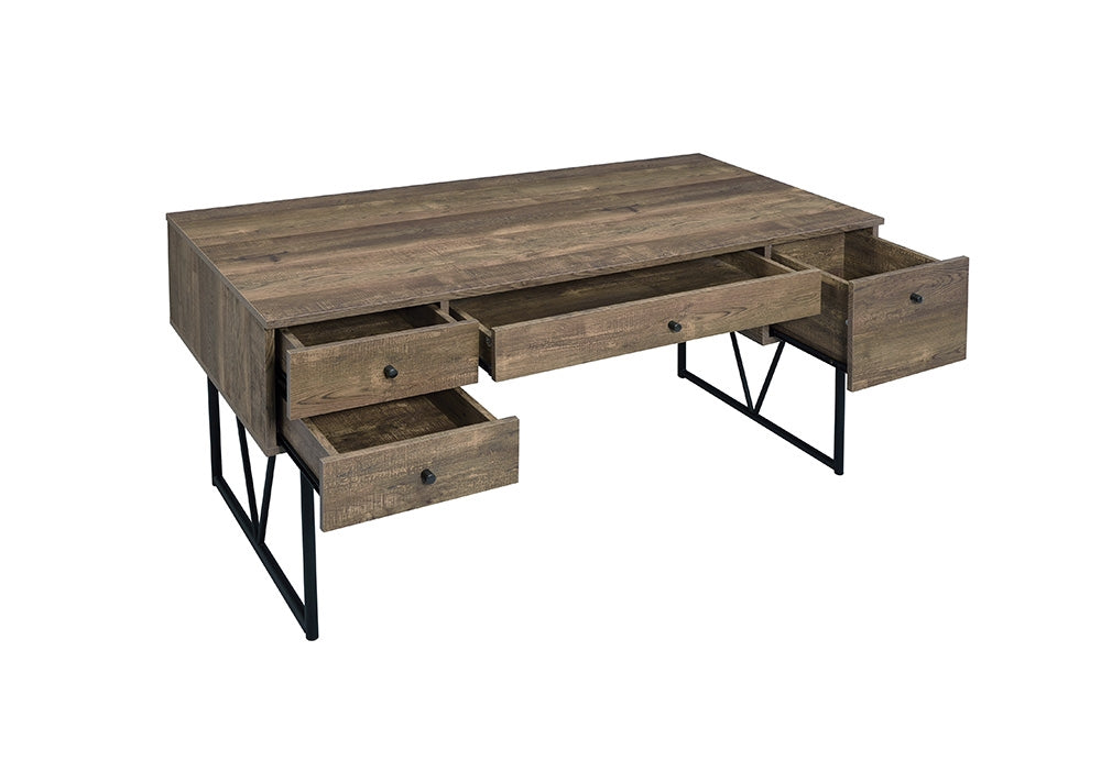 Weathered Worker III Rustic Industrial Writing Desk