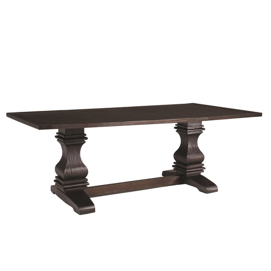 Parkins Traditional Rustic Espresso Finish Dining Table