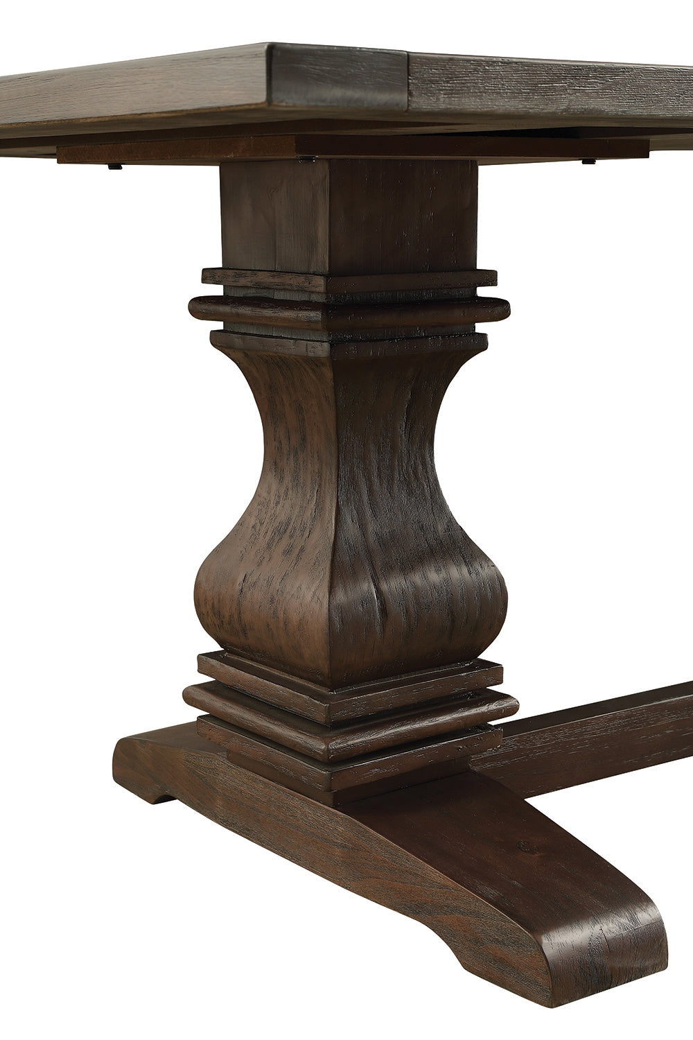 Parkins Traditional Rustic Espresso Finish Dining Table