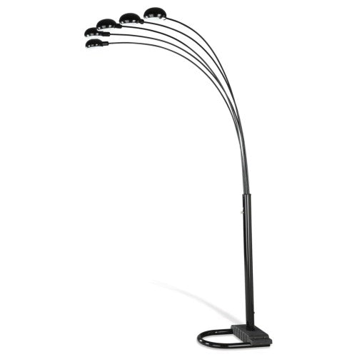 Satin Black Overhead Lamp with Dimmer